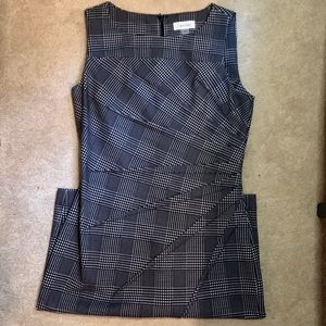 Calvin Klein rutched sleeveless sheath dress